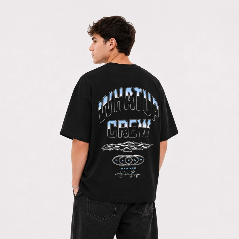 POLERA WHATUP HOMBRE DREAM BIG BLACK - 2