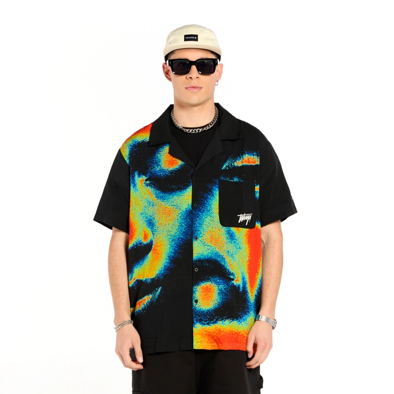 CAMISA WHATUP HOMBRE DISEÑO NEGRO - 1