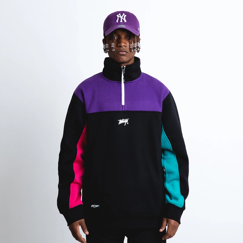 POLAR WHATUP MEN HALF ZIP BLACK MULTI - 1