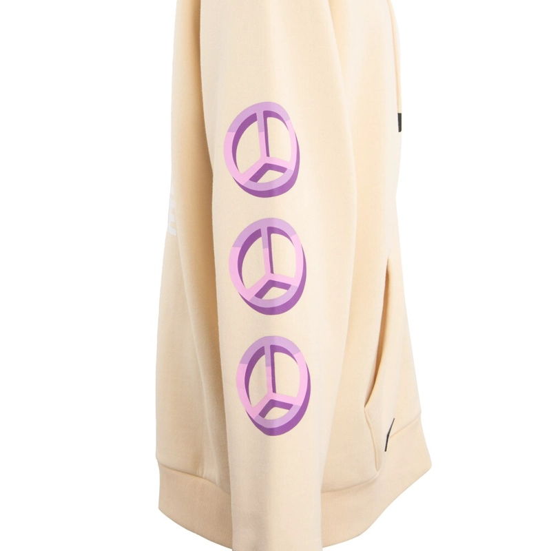 POLERON WHATUP FULL ZIPPER PEACE AND LOVE BEIGE - 4