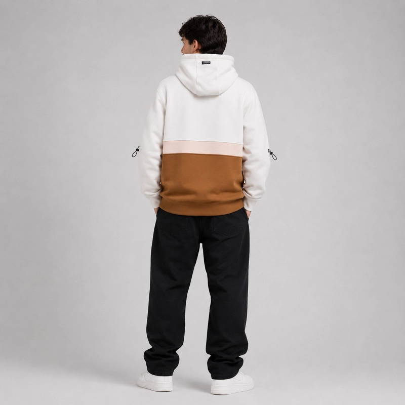 POLERON WHATUP MEN BLOCK HALF ZIP CREAM - 2