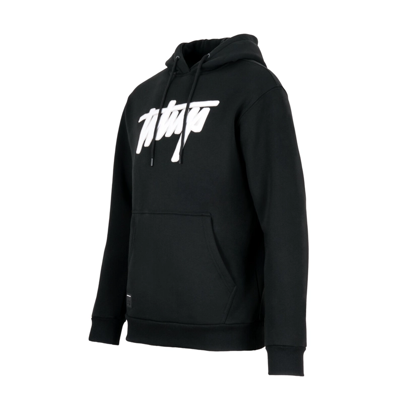 POLERON WHATUP HOMBRE HOODIE BLACK LOGO WHITE - 2