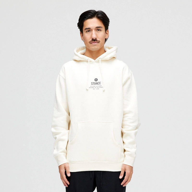 POLERON STANCE ESTABLISHED HOODIE BONE - 1
