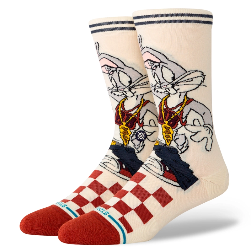 STANCE SOCK BUGS BUNNY CREW VINTAGE WHITE - 1