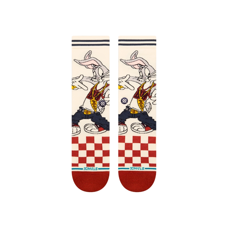 STANCE SOCK BUGS BUNNY CREW VINTAGE WHITE - 2