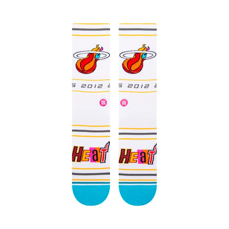 STANCE SOCK MEN NBA MIAMI HEAT CITY WHITE 2023 - 2