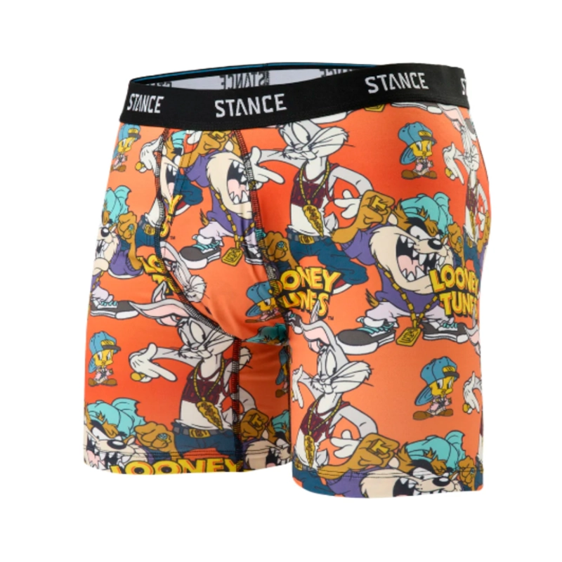 BOXER MEN STANCE LOONEW TUNES BRIEF ORANGE BLACK - 1