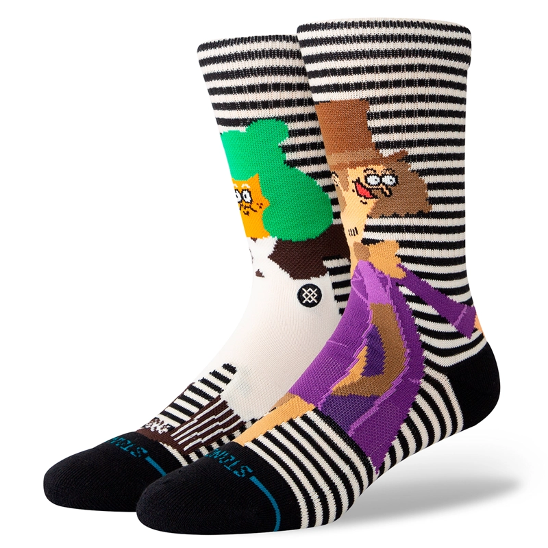 STANCE SOCK WILLY WONKA OOMPA LOOMPA BLACK WHITE - 1