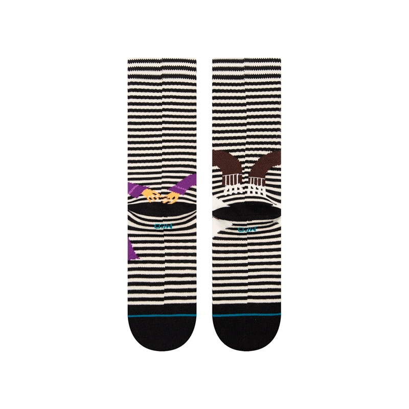 STANCE SOCK WILLY WONKA OOMPA LOOMPA BLACK WHITE - 3