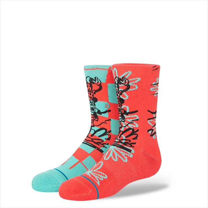 STANCE SOCK NIÑOS KIDS TANDEM BY RUSS RED BLUE - 1