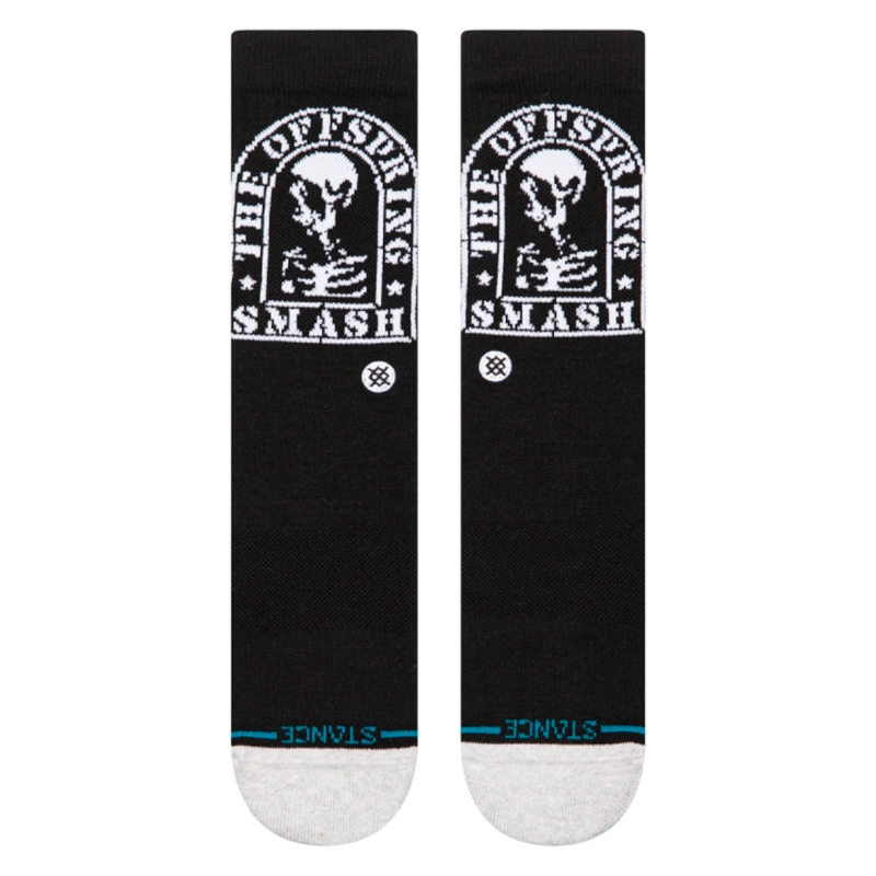 STANCE SOCK MEN SMASHED CREW BLACK - 2
