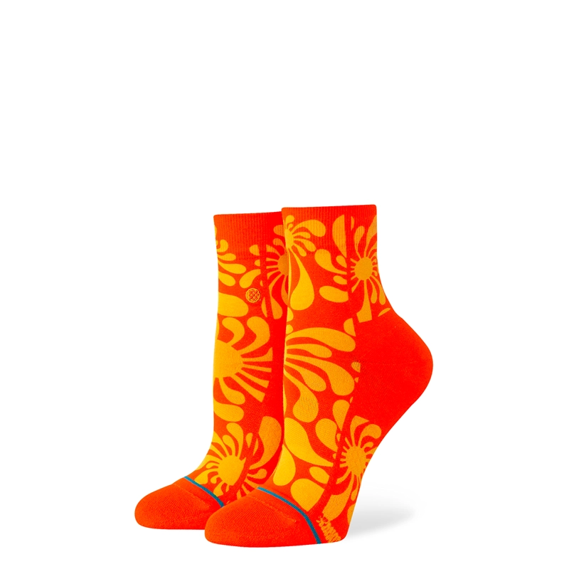 STANCE SOCK WOMEN QUARTER BY LAURYN ALVAREZ ORANGE - 1