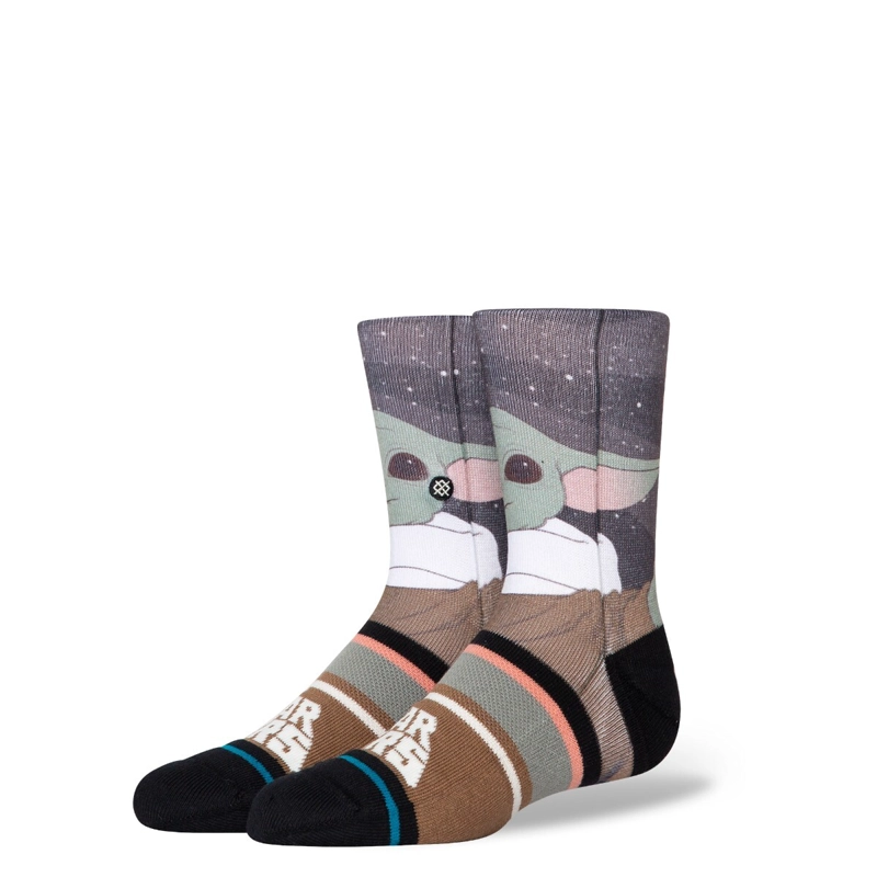 STANCE SOCK KIDS STAR WAR GROGU BY JAZ SPLATTER GREY - 1