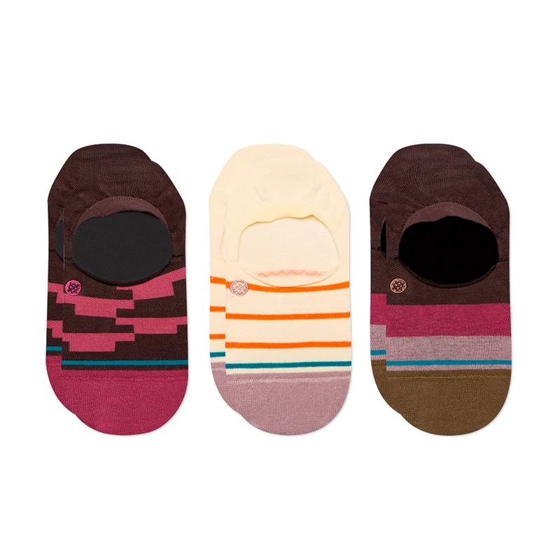 STANCE SOCK WOMEN 3 PACK NO SHOW MOMENTO PLUM - 1