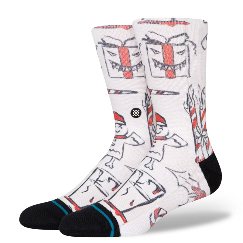 STANCE SOCK MEN ANGRY HOLIDAYZ POLY OFF WHITE - 1