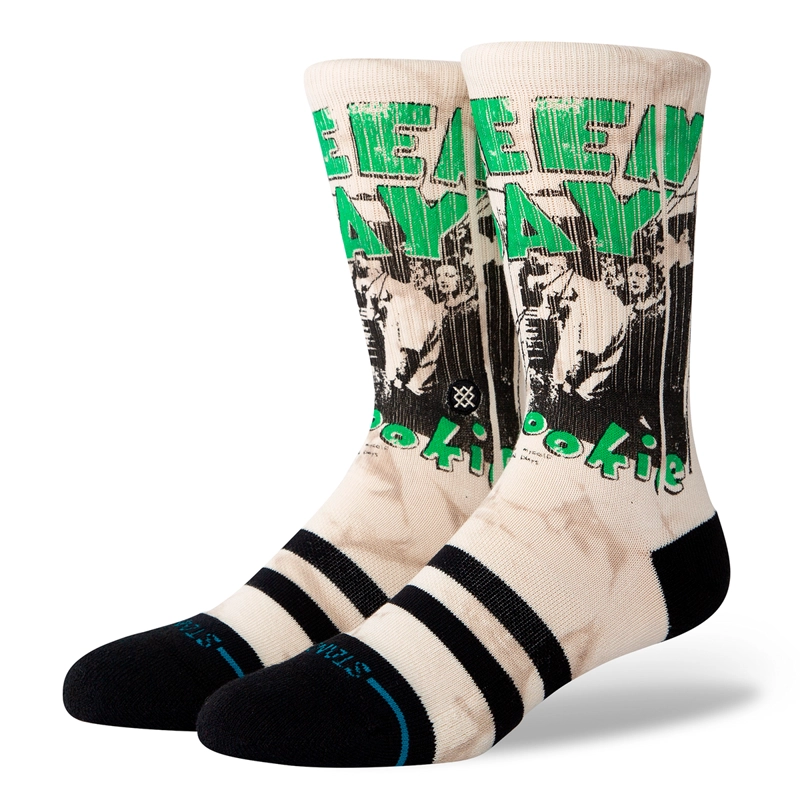 STANCE SOCK GREEN DAY 1994 OFF WHITE - 1