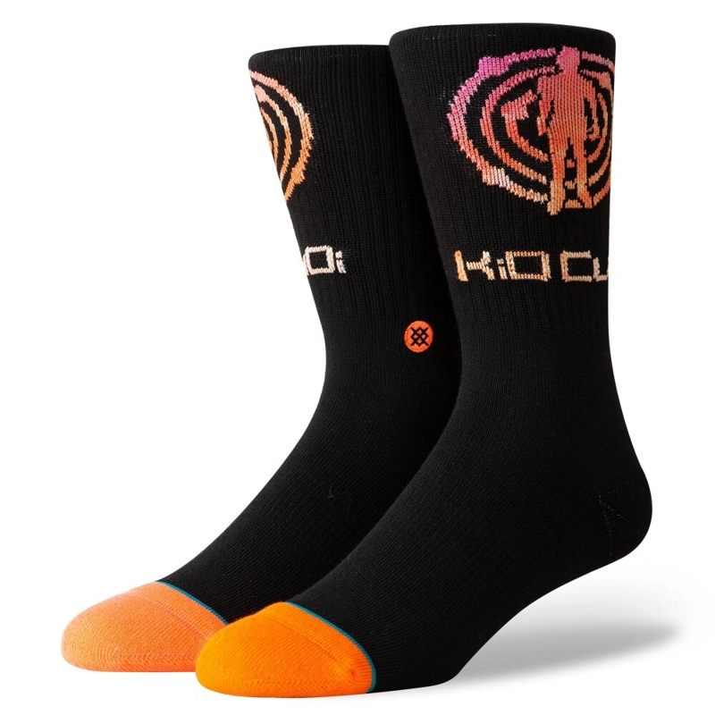 STANCE SOCK KID CUDI LOGO BLACK ORANGE - 1