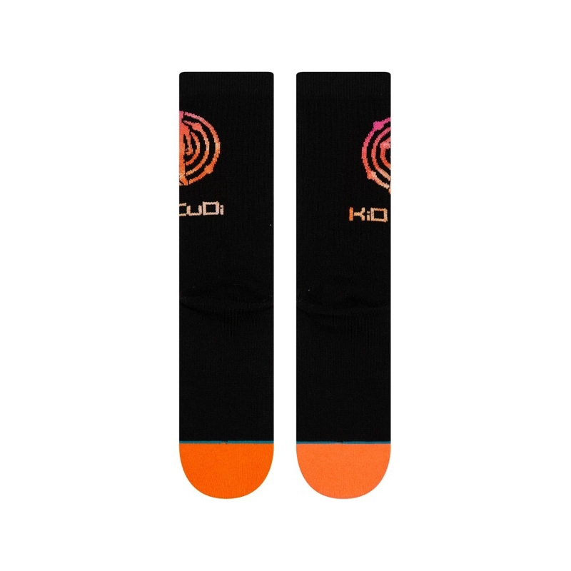 STANCE SOCK KID CUDI LOGO BLACK ORANGE - 2
