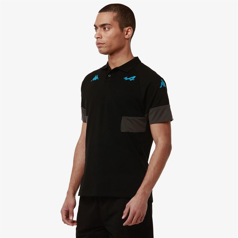 POLERA KAPPA MEN SUPPORTER ANDOI ALPINE F1 BLACK GREY - 2