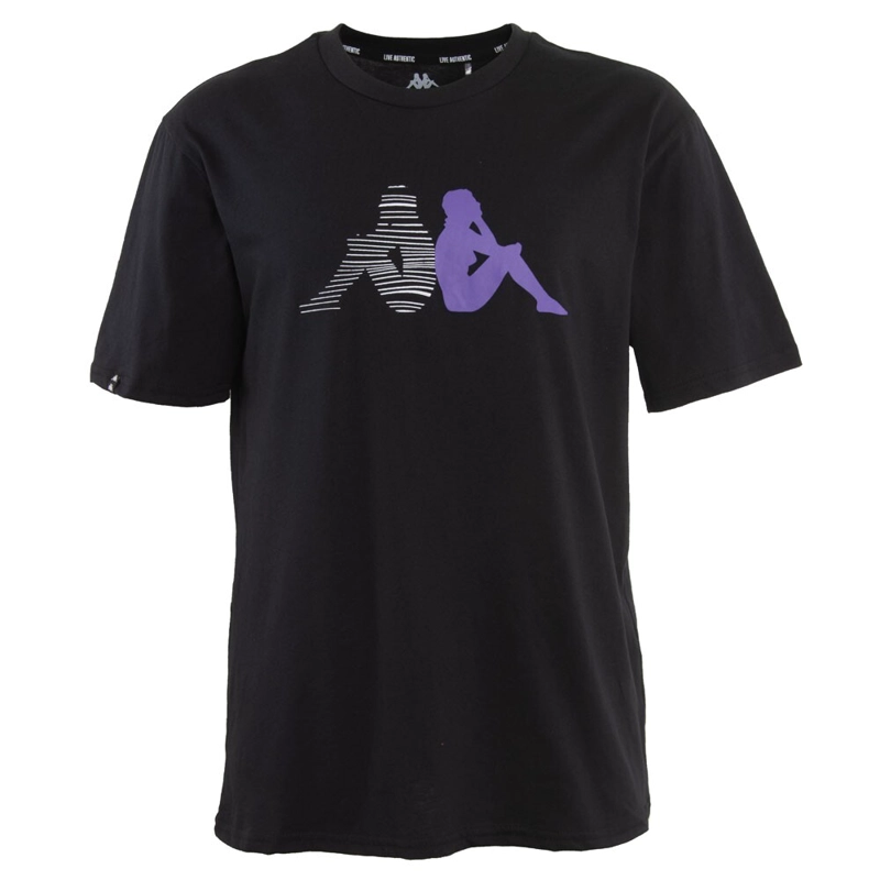 POLERA KAPPA MEN BLACK OMINI SOLID LINE - 1