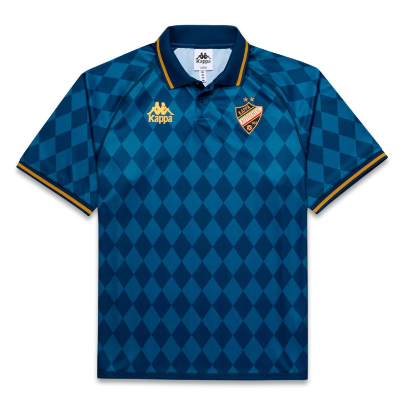 CAMISETA KAPPA MEN AUTHENTIC NEKODA BLUE GOLD - 1