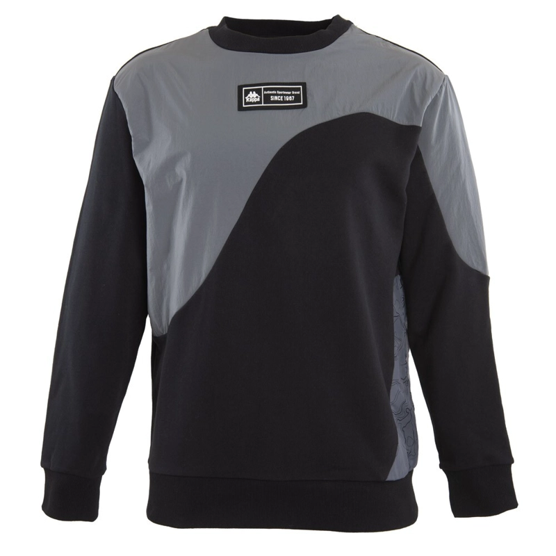 POLERON MEN AUTHENTIC CREW TECH VELFEND BLACK DARKSMOKE GREY - 1