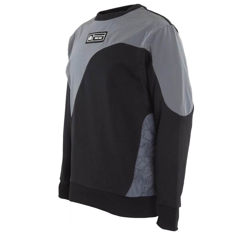 POLERON MEN AUTHENTIC CREW TECH VELFEND BLACK DARKSMOKE GREY - 3