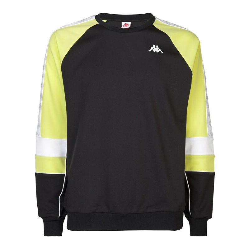 POLERON KAPPA BANDA MEN ARLTON BLACK GREEN LIME WHITE - 1
