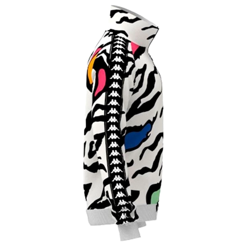 CHAQUETA KAPPA 222 BANDA MEN ANNISTON GRAPHIK WHITE BLACK - 3