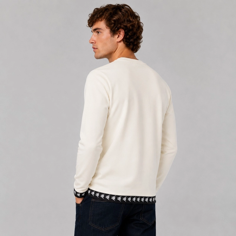 POLERON KAPPA MEN 222 BANDA ERONDO BEIGE BLACK - 2
