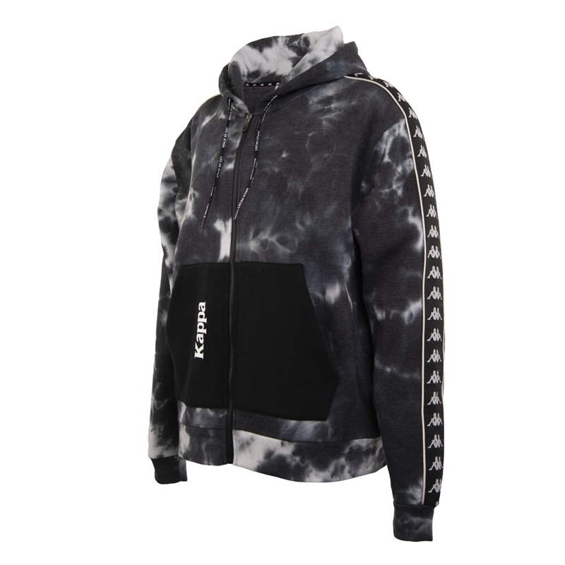 POLERON MEN FULL ZIPPER TIE DYE SMOKE BLACK GREY - 3