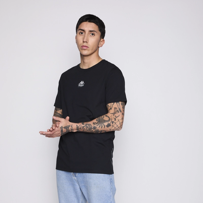 POLERA KAPPA MEN BLACK OMINI GREY - 2
