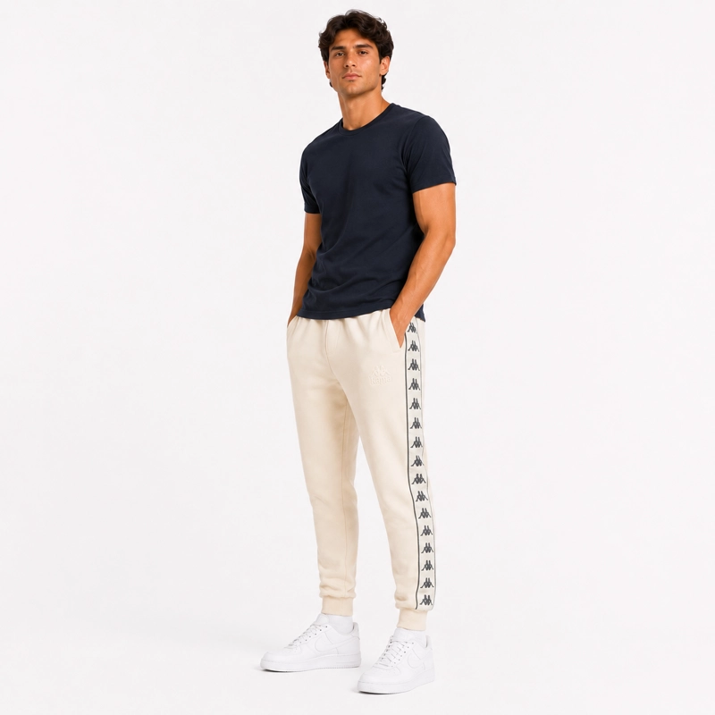 PANTALON MEN 222 BANDA BUNTU BEIGE GREY - 1