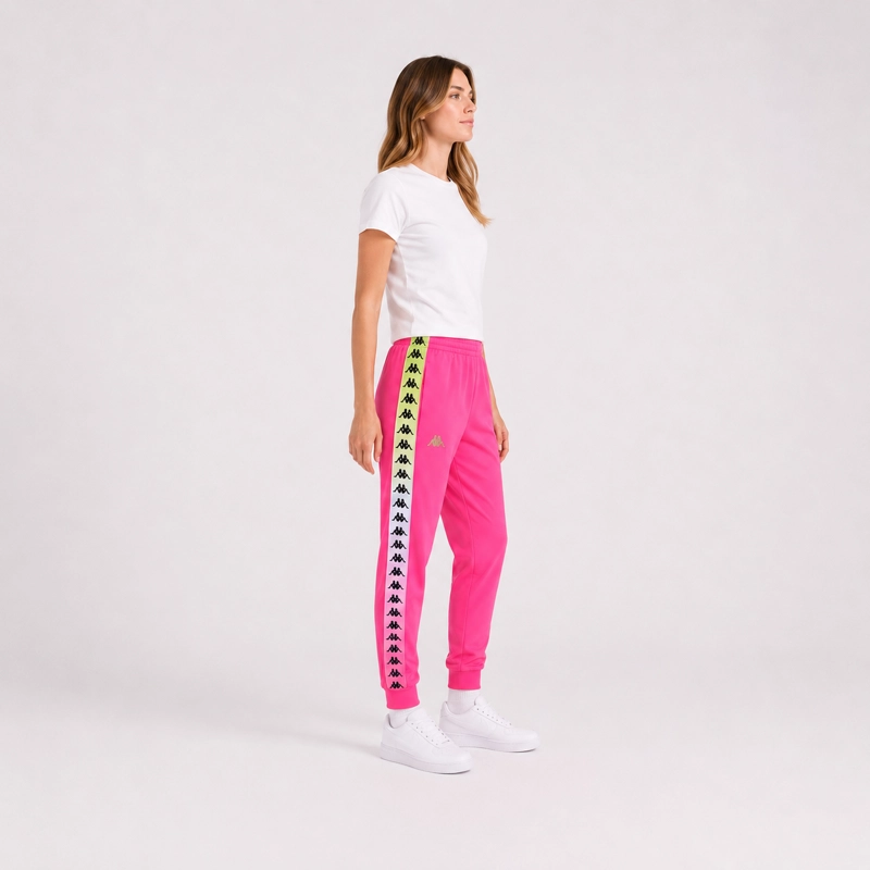 PANTALON 222 BANDA WOMEN WRASTORIA DEGRADE FUXIA WHITE LIME - 2