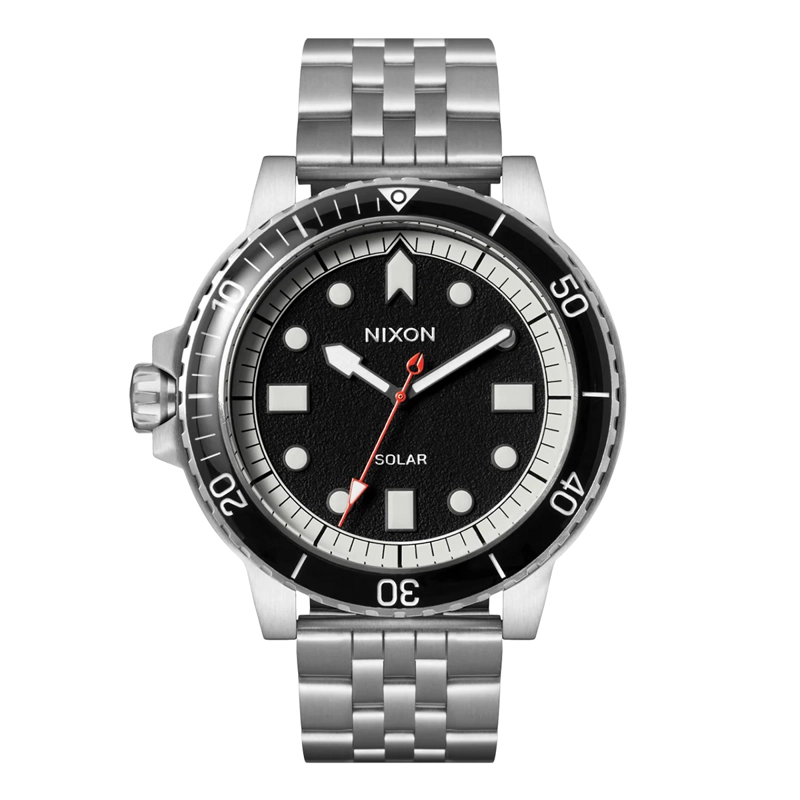 RELOJ STINGER 44 SILVER BLACK WHITE - 1