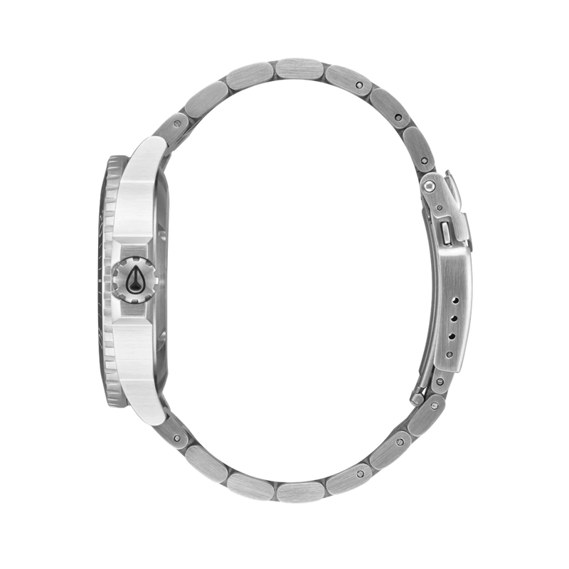 RELOJ STINGER 44 SILVER BLACK WHITE - 2