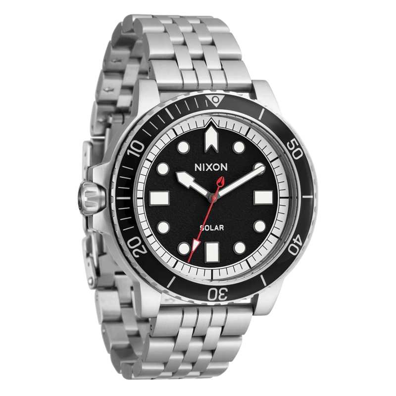 RELOJ STINGER 44 SILVER BLACK WHITE - 6