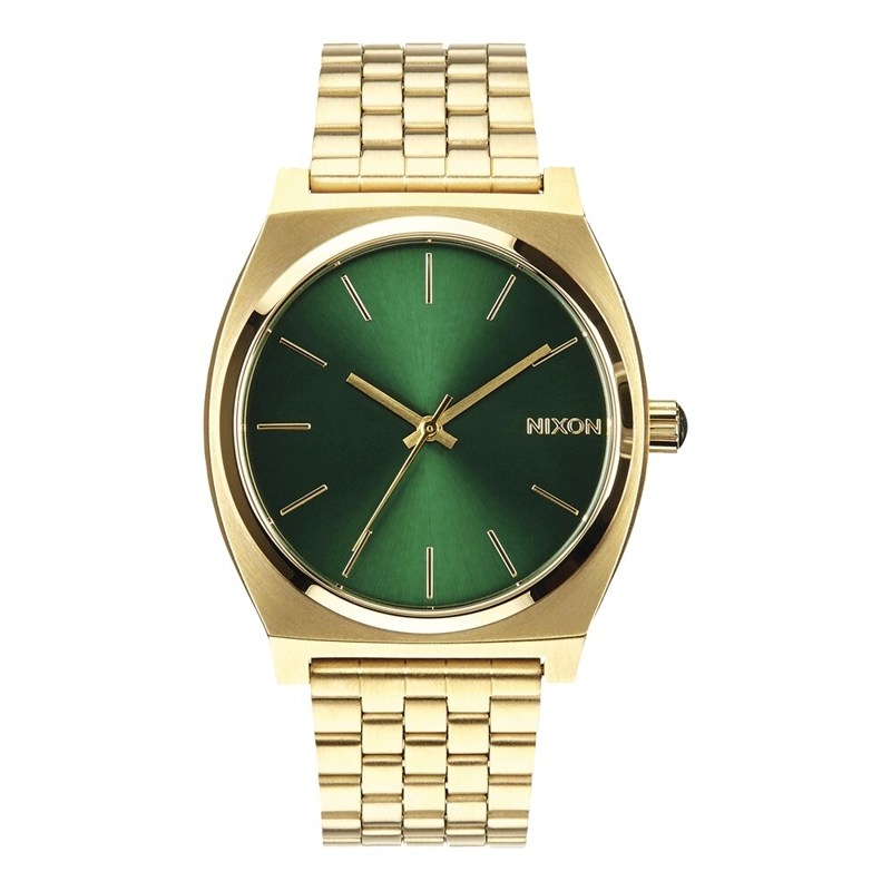 RELOJ TIME TELLER GOLD GREEN SUNRAY NIXON - 1