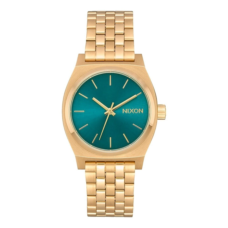 RELOJ MEDIUM TIME TELLER LIGHT GOLD TURQUOISE - 1