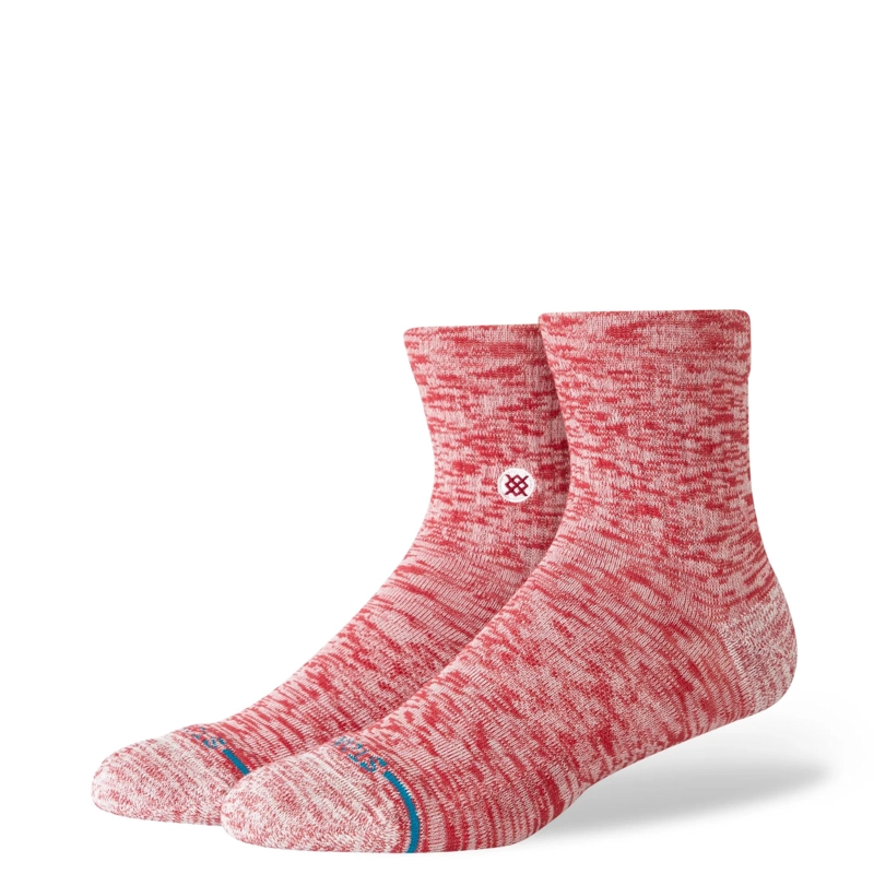 STANCE SOCKS SLUB QUARTER RED - 1