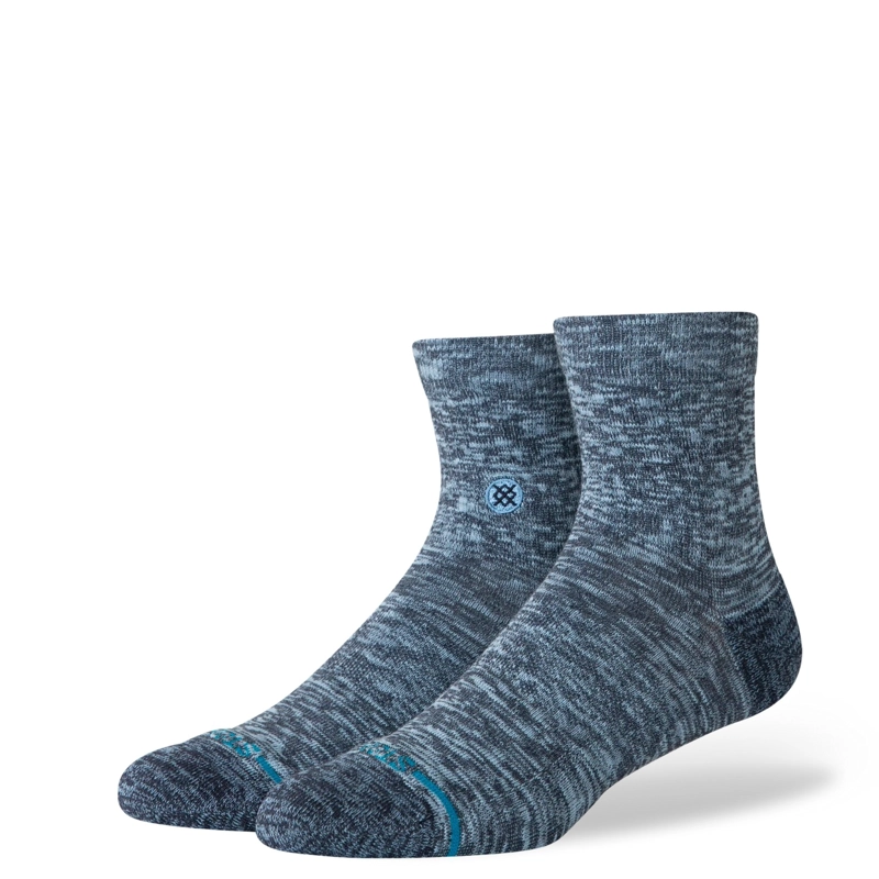 STANCE SOCKS SLUB QUARTER NAVY - 1