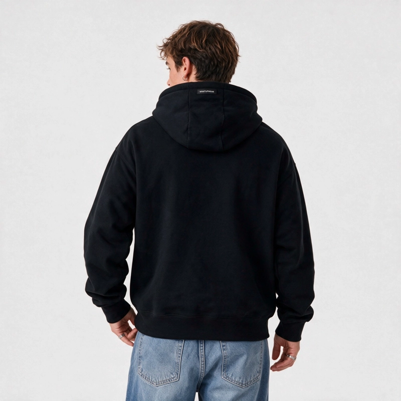 POLERON WHATUP HOODIE BLACK LOGO - 2