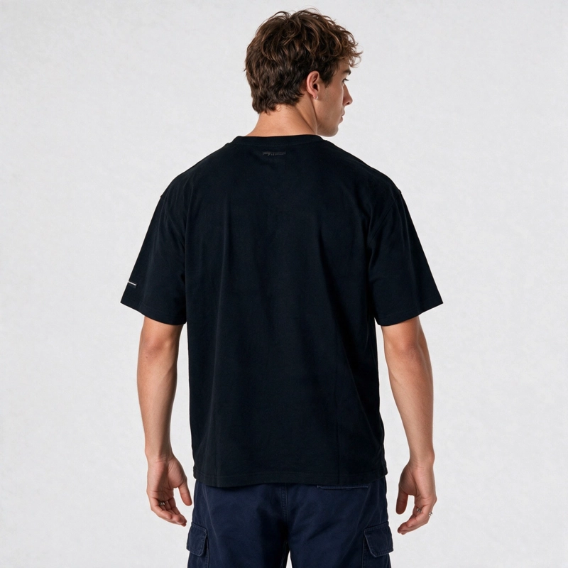 POLERA WHATUP MEN BOXY BLACK LOGO GREY - 2