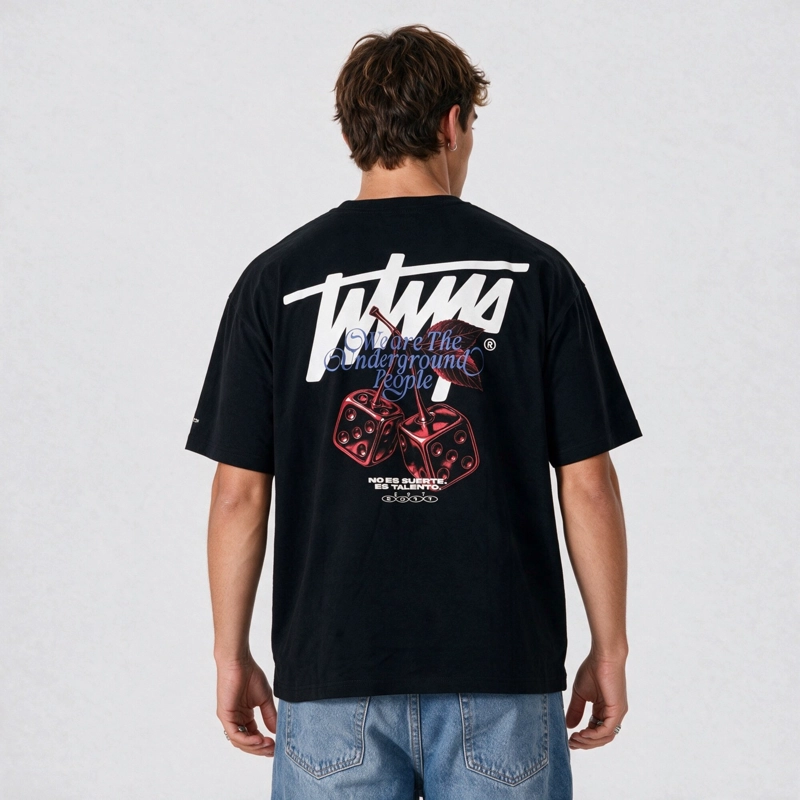 POLERA WHATUP MEN OVERSIZE CHERRY DICE BACK - 2