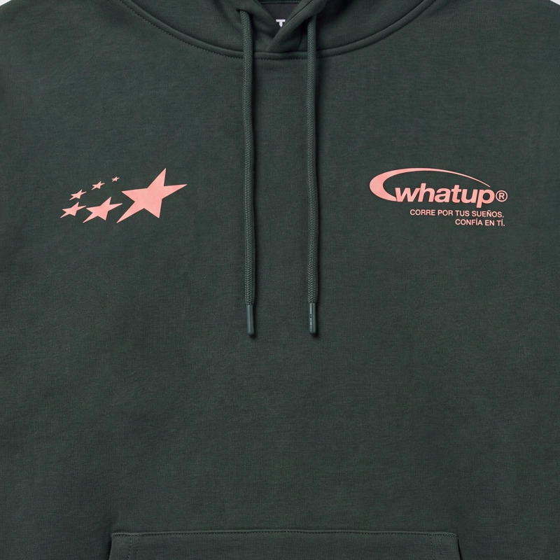 POLERON WHATUP HOODIE TRUE SOCIETY GREEN PINK - 3