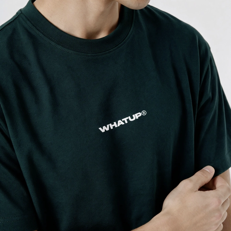 POLERA WHATUP MEN CLASSIC LOGO GREEN BLACK - 3