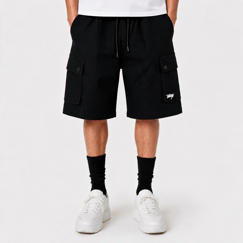 SHORT WHATUP CARGO ALL BLACK - 1