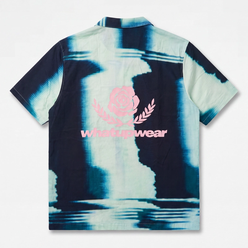 CAMISA WHATUP MEN GLITCH BLACK BLUE - 2