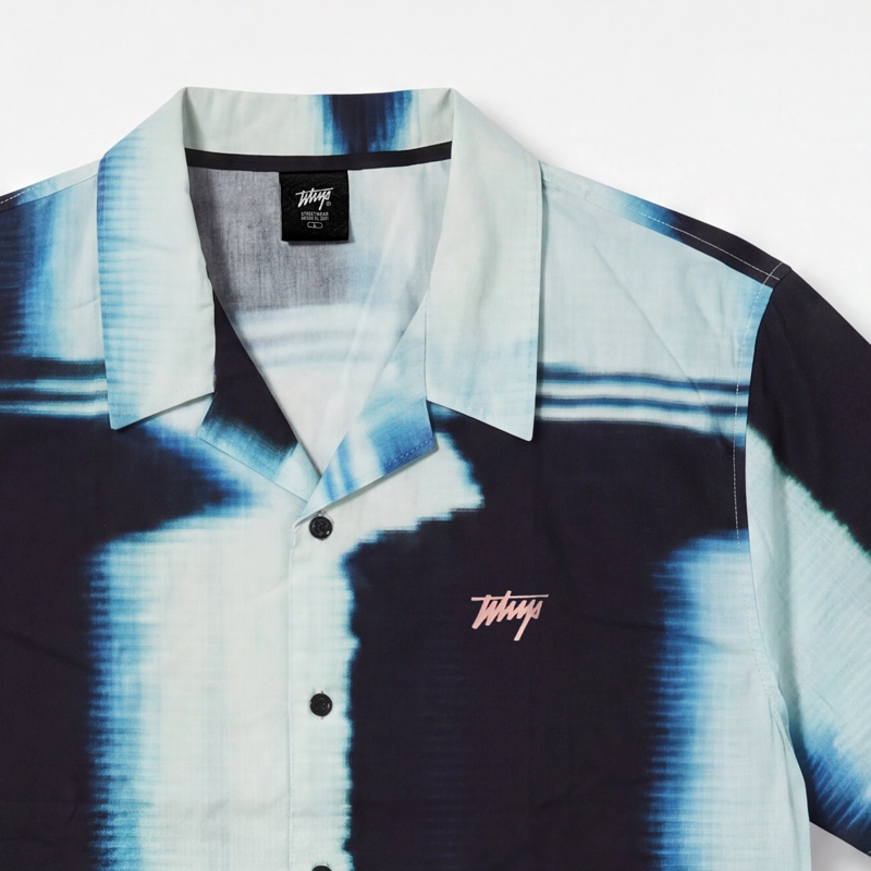 CAMISA WHATUP MEN GLITCH BLACK BLUE - 3