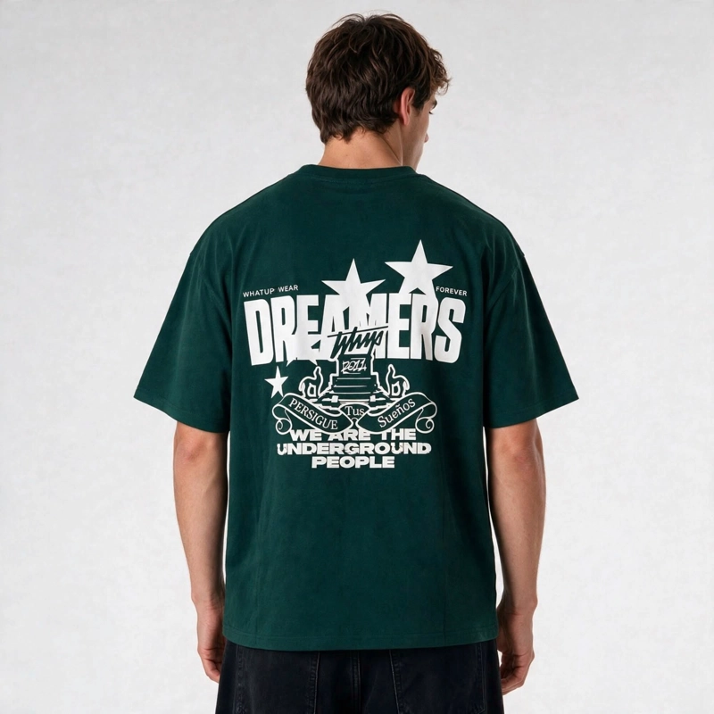 POLERA WHATUP MEN OVERSIZE DREAMERS GREEN - 2